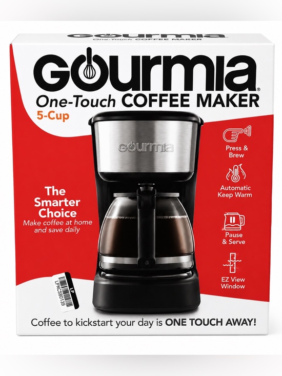 Gourmia Other - Gourmia One-Touch 5-Cup Coffee Maker